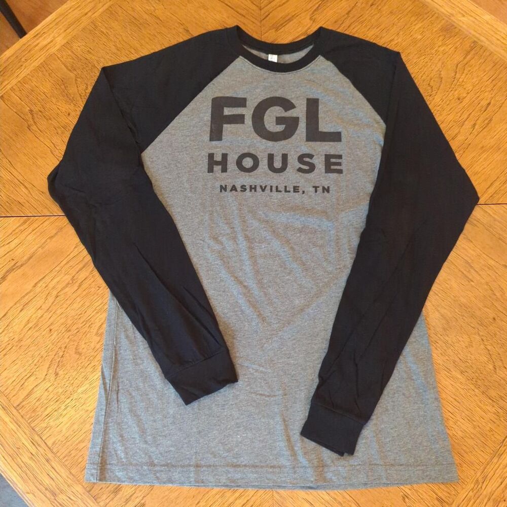 RARE Nashville Florida Georgia Line House Long Sleeve Raglan Tee